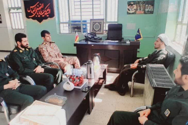 دیدار مدیر اداره تبلیغات اسلامی مارگون با فرمانده ناحیه مقاومت بسیج