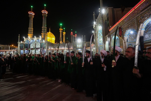 آیین «مشق شمشیر» نجفی‌های مقیم قم